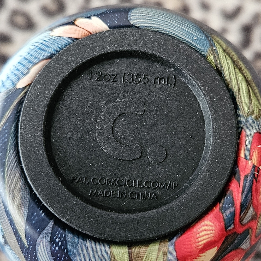Corkcicle Tropical Floral Stemless Cup Insulated Wine Tumbler (12 oz.), Like New - Picture 8 of 8